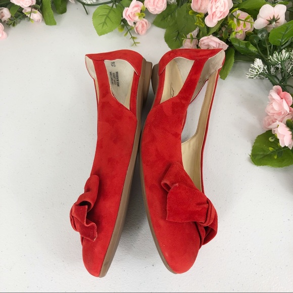 Paul Green red flat suede shoes Austria size 5.5 - Picture 4 of 8